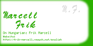 marcell frik business card